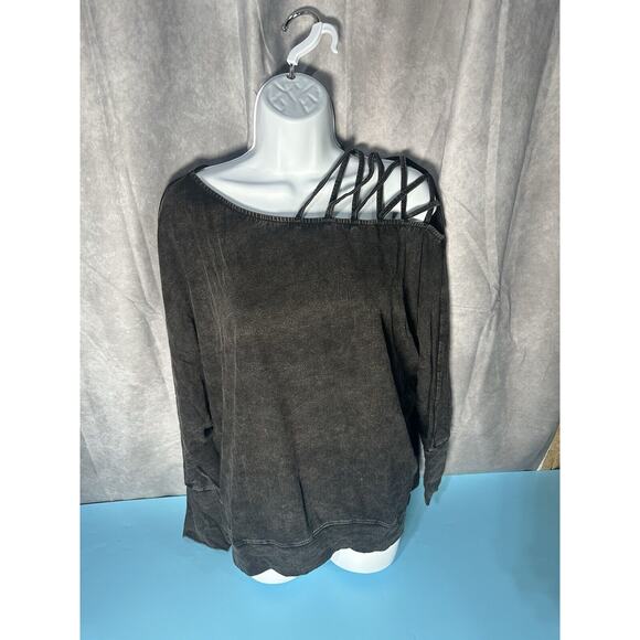 white birch Tops - Black Birch Womens Long Sleeve Solid Top sz Large